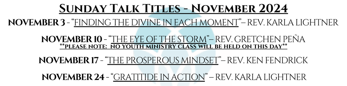 November 2024 Sunday Talk Titles for Website